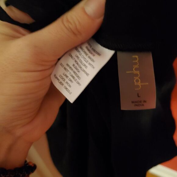 Myhah Ladies Black Racerback Wrap Dress - Size Large - Picture 4 of 7